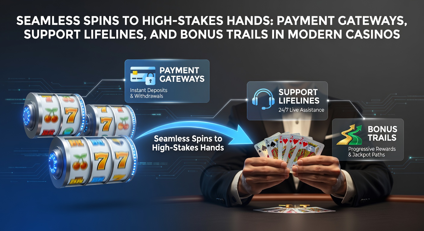 Moderne Casino-Schnittstelle mit Zahlungsoptionen, Chat-Support und Bonus-Angeboten auf einem Bildschirm