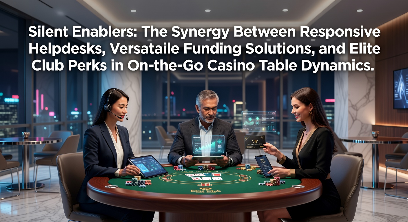 Illustration der Integration von Kundensupport, Zahlungsoptionen und VIP-Vorteilen in mobilen Casino-Tischspielen