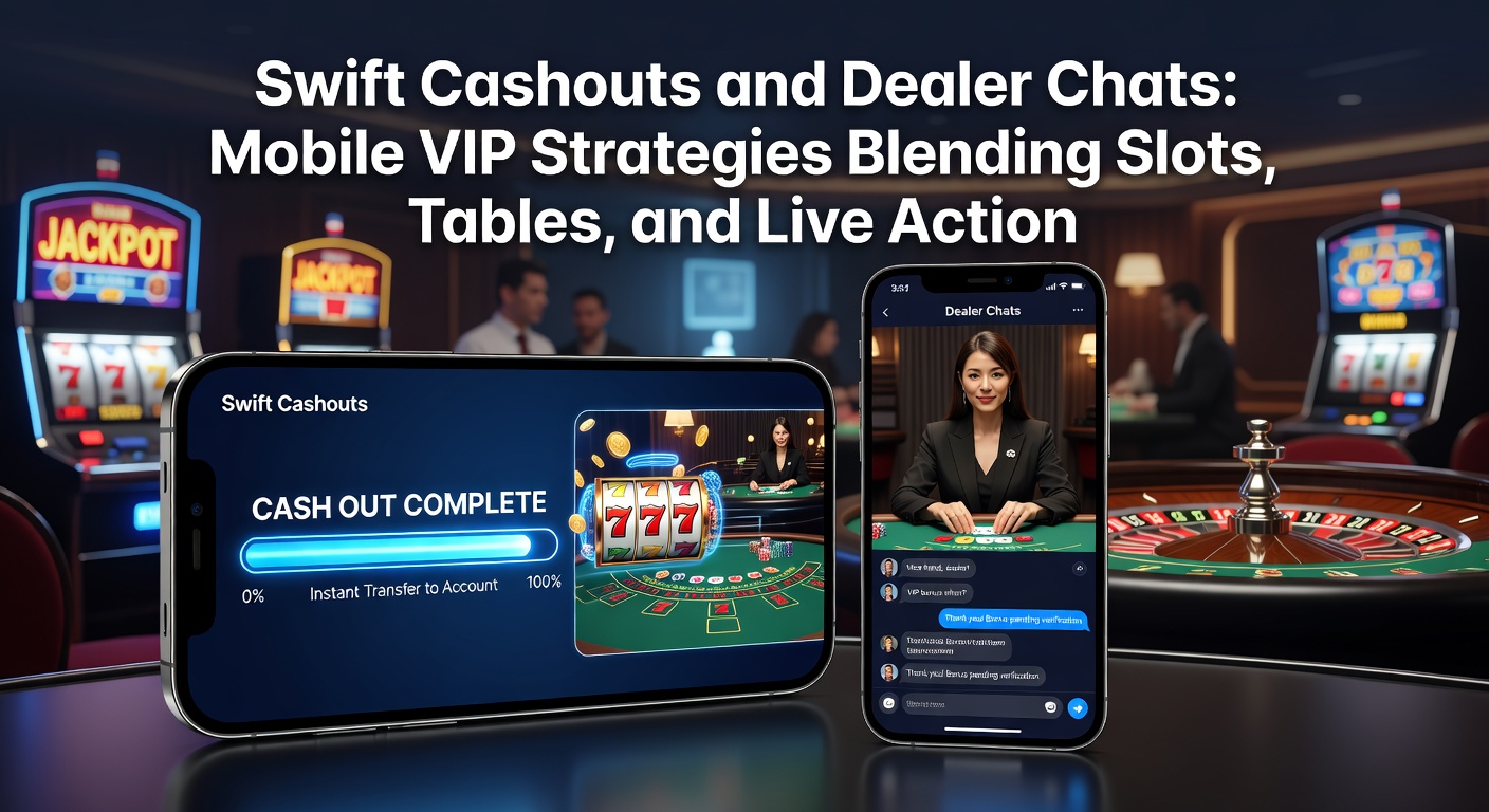 Live-Dealer am Smartphone-Bildschirm interagiert mit Spieler, neben Slot-Maschine und Auszahlungsbestätigung