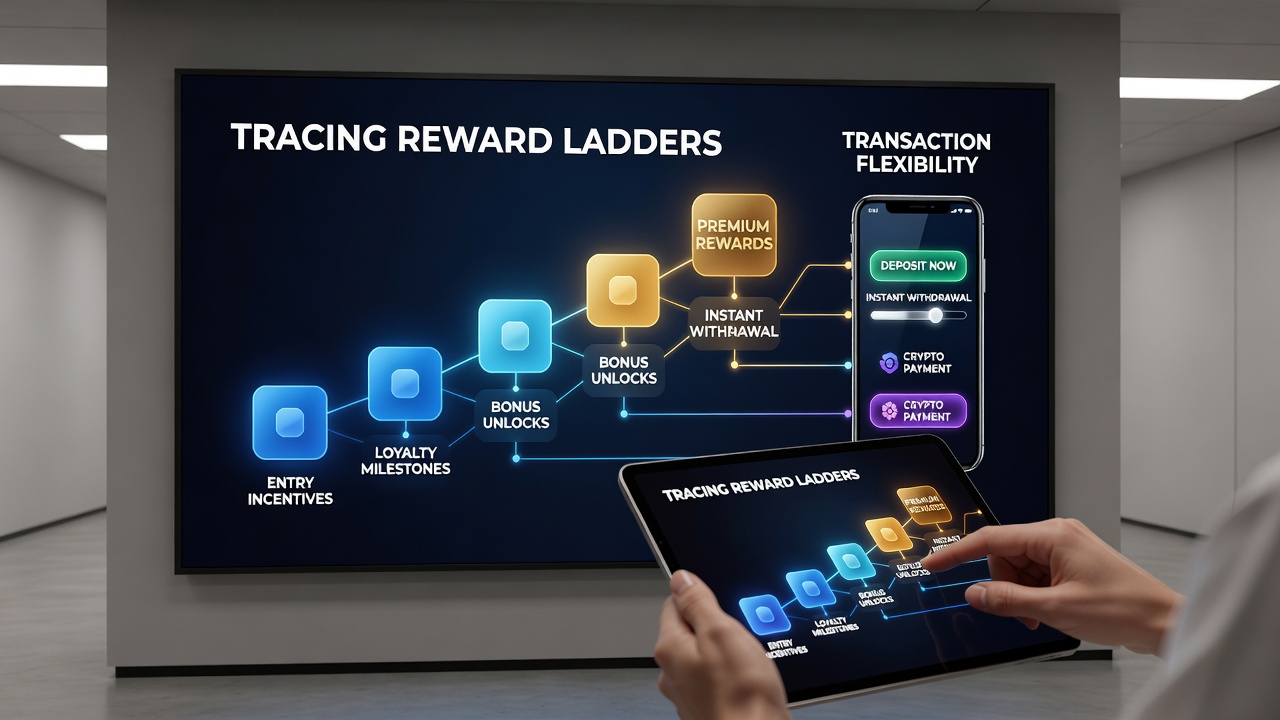 Illustration von Support-Netzwerken und Transaktionsflüssen in mobilen Casino-Apps